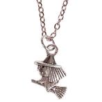 Kinderketting Zilverkleurig 45cm - Hangertje Heksje zilverkl, Sieraden, Tassen en Uiterlijk, Kindersieraden, Ophalen of Verzenden