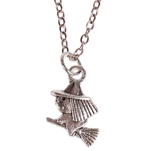Kinderketting Zilverkleurig 45cm - Hangertje Heksje zilverkl, Sieraden, Tassen en Uiterlijk, Kindersieraden, Nieuw, Ophalen of Verzenden