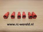 6 stuks rondstekkerhuls 0,5-1 mm² 4 mm (verzending € 1,75), Ophalen of Verzenden, Nieuw