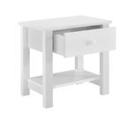 Nachtkastje Capri 40x29,7x41,5 cm met lade en plank wit, Huis en Inrichting, Tafels | Bijzettafels, Verzenden, Nieuw