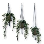 Voordeelset van 3 Plantenhangers - Petrol Blauw - 60, 80 en, Huis en Inrichting, Woonaccessoires | Overige, Ophalen of Verzenden