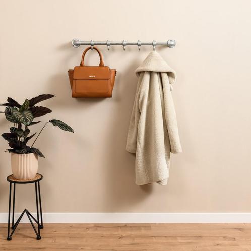 Industriële Steigerbuis Kapstok Leeds | Zwart 26.9 mm | Wand, Huis en Inrichting, Woonaccessoires | Kapstokken, Ophalen of Verzenden