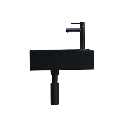 Sani Royal Quartz Zwart Fonteinset Mini met Kraan,, Tuin en Terras, Waterpartijen en Fonteinen
