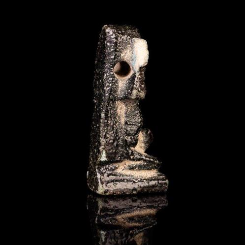 Oud-Egyptisch Faience Shu Amulet (Zonder Minimumprijs), Antiek en Kunst, Antiek | Overige Antiek