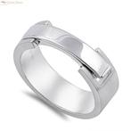 Zilveren dames of  heren love ring mat hoogglans ringmaat 17, Sieraden, Tassen en Uiterlijk, Ringen, Verzenden, Nieuw, Zilver