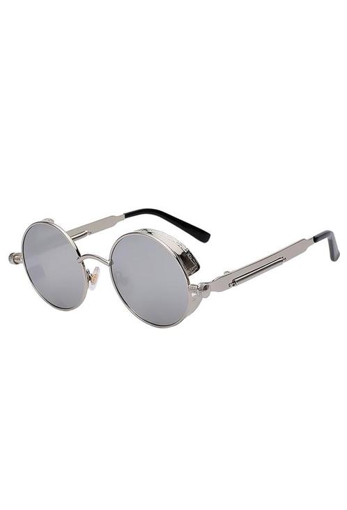 Ronde Zonnebril Steampunk Vintage Zilver Montuur Rond Zilver, Sieraden, Tassen en Uiterlijk, Zonnebrillen en Brillen | Heren, Nieuw