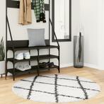 vidaXL Vloerkleed PAMPLONA shaggy hoogpolig Ø 120 cm crème, Verzenden, Nieuw