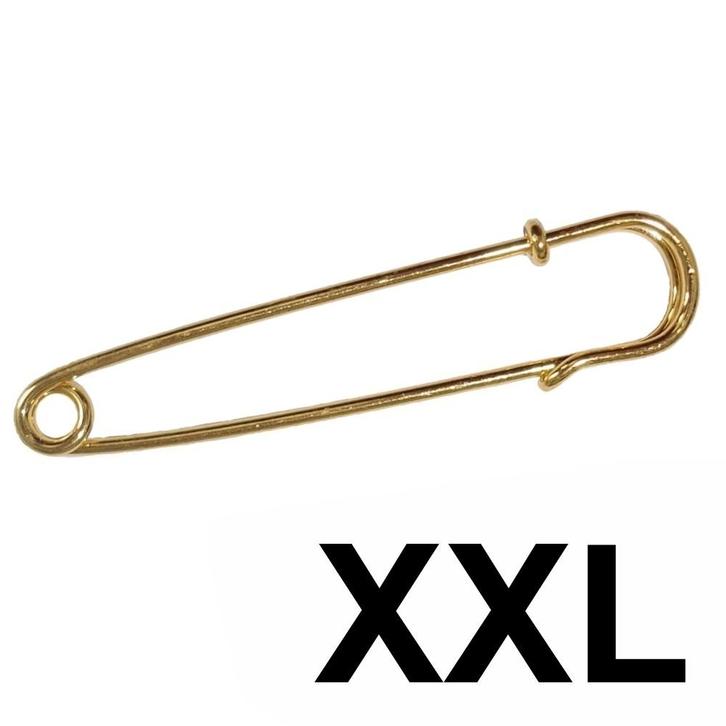 Fako Bijoux - Sierspeld / Sjaalspeld - Classic XXL - 100mm -, Sieraden, Tassen en Uiterlijk, Broches, Verzenden