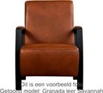 Grijze leren industriële stalen fauteuils - Granada leer St, Huis en Inrichting, Fauteuils, Nieuw, Ophalen of Verzenden, Modern