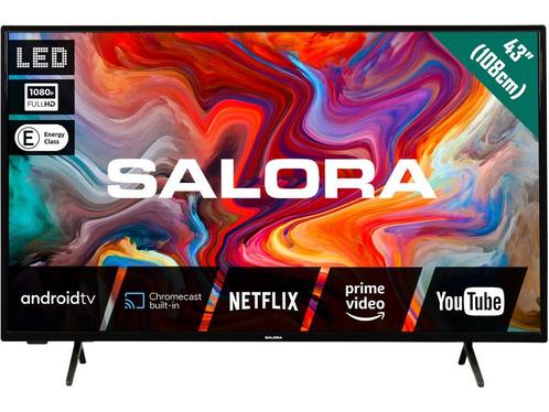 Salora SMART43TV - Smart TV - 43 inch - Zwart, Huis en Inrichting, Woonaccessoires | Overige, Nieuw, Verzenden