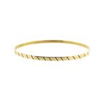 Gouden slavenarmband met patroon | Ø 65 mm (gouden armband), Sieraden, Tassen en Uiterlijk, Armbanden, Ophalen of Verzenden, Gebruikt