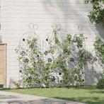 vidaXL Tuinhek 3 pcs Groen 112 x 39,5 cm Staal, Tuin en Terras, Verzenden, Nieuw