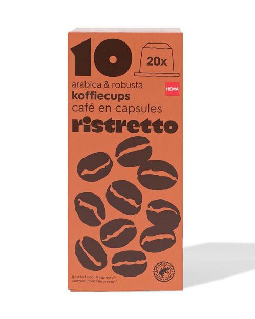 HEMA Koffiecups ristretto - 20 stuks 2+1 gratis, Witgoed en Apparatuur, Koffiezetapparaten, Nieuw, Verzenden
