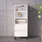 vidaXL buffetkast 40x36x110 bewerkt hout hoogglans wit, Huis en Inrichting, Kasten | Buffetkasten, Minder dan 50 cm, Verzenden
