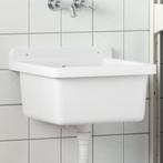 vidaXL Wasbak wandgemonteerd 40x40x24 cm hars wit, Doe-het-zelf en Verbouw, Sanitair, Verzenden, Nieuw