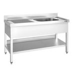 GGM Gastro | Spoeltafel PREMIUM - 1400x600mm - met |, Verzenden, Nieuw in verpakking, RVS Meubilair