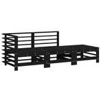 Loungeset Grenenhout Zwart | Retourdeal | 40% Korting, Tuin en Terras, Ophalen of Verzenden, Nieuw, Hout, Loungeset