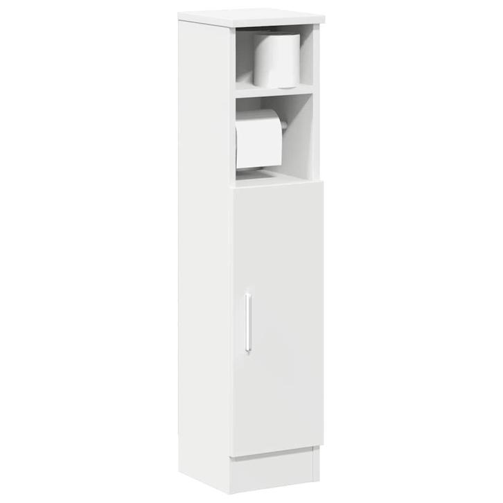 vidaXL Badkamerkast met rolhouder 20,5x22x90 cm wit, Huis en Inrichting, Badkamer | Badkamermeubels, Nieuw, Verzenden