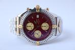 Horloge Breitling Chronomat Zelfzame bordeaux dail met UTC, Staal, Gebruikt, Staal, Breitling