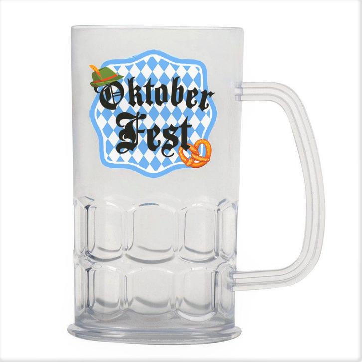 Oktoberfest Bierpul Plastic 400ml, Hobby en Vrije tijd, Feestartikelen, Nieuw, Verzenden