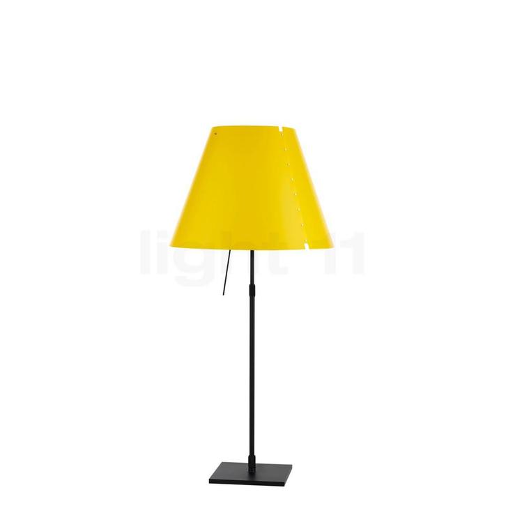 Luceplan Costanza Tafellamp, lampenkap kanariegeel/frame zwa, Huis en Inrichting, Lampen | Tafellampen, Nieuw, Verzenden