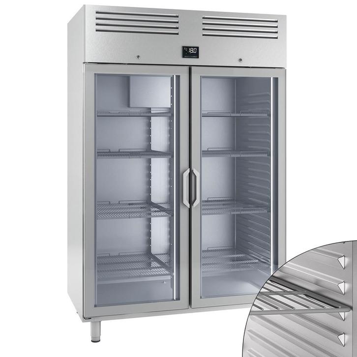 GGM Gastro | RVS vrieskast Premium PLUS - GN 2/1 - 1240 |, Witgoed en Apparatuur, Vriezers en Diepvrieskisten, Inbouw, Vrieskast