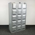 Lockerkast 15 Deuren 193x111x56 cm - Grijs, Ophalen of Verzenden, Gebruikt