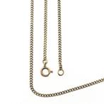 Gouden gourmet schakel ketting | 52 cm (unisex) (unisex), Ophalen of Verzenden, Gebruikt, Overige kleuren, Goud