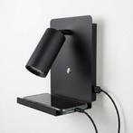 LED Wandlamp - Bedlamp met plateau | Incl. USB | Zwart, Huis en Inrichting, Lampen | Wandlampen, Ophalen of Verzenden, Nieuw, Modern