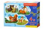 4 Delige puzzel set Dieren in het bos Castorland B-005079, Ophalen of Verzenden, Nieuw, Overige typen