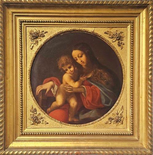 Scuola italiana (XIX), da Ludovico Carracci - Madonna col, Antiek en Kunst, Kunst | Schilderijen | Klassiek
