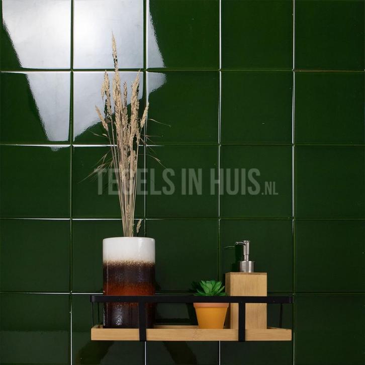 Wandtegel capsule kristal groen 15x15 wandtegel, Doe-het-zelf en Verbouw, Tegels, Wandtegels, Nieuw, 10 m² of meer, Keramiek, Ophalen