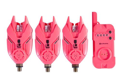 Ultimate E-Tension Pink Bite Alarm Set 3+1, Watersport en Boten, Hengelsport | Algemeen, Overige typen, Nieuw, Verzenden