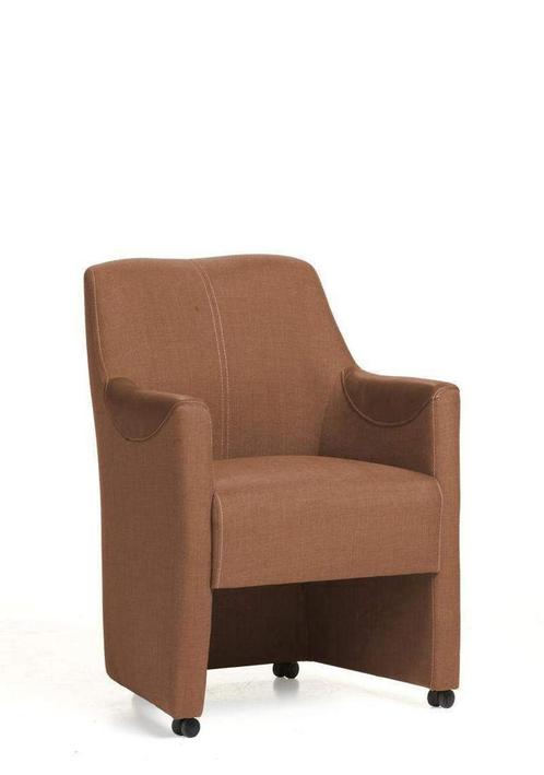Eetkamerstoel Nancy - eetkamerstoelen - Cognac, Huis en Inrichting, Stoelen, Bruin, Nieuw, Stof