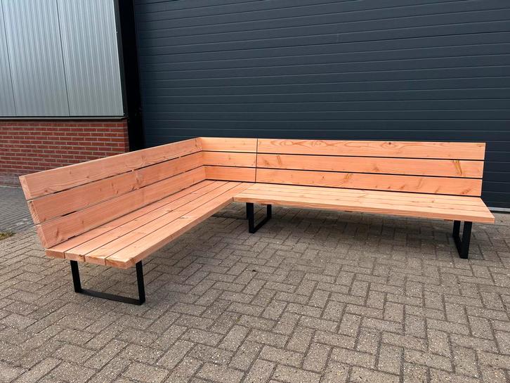 Handgemaakte Houten Loungebank – Robuust, Duurzaam & Op Maat, Tuin en Terras, Tuinsets en Loungesets, Bank, Bijzettafel, Nieuw