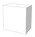 Strakke high glossy toonbank met legvakken C-PKL-001