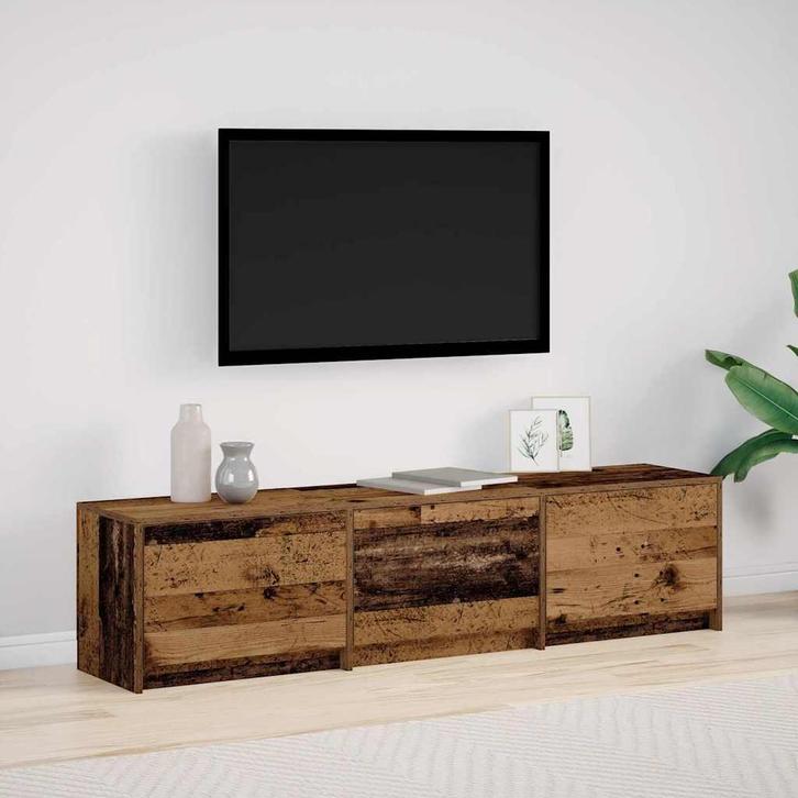 vidaXL TV Eenheden met lade Oud Hout 162,5 x 34 x 40 cm, Huis en Inrichting, Kasten | Televisiemeubels, Nieuw, Minder dan 50 cm