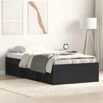 vidaXL Bedframe zwart 90x200 cm, Huis en Inrichting, Slaapkamer | Bedden, 90 cm, Eenpersoons, Verzenden, Zwart