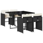 Tuinset Poly Rattan Beige - Tweedekansje - Comfortabel bu..., 4 zitplaatsen, Rotan, Nieuw, Ophalen of Verzenden