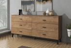 Dressoir - Eiken - Zwart - 181x40x84 - Opbergkast - Modern