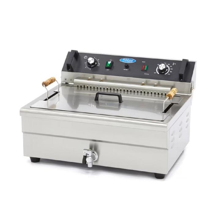 Maxima Frituurpan 20L 1 Mand met Tapkraan (400V / 4500W), Hobby en Vrije tijd, Taarten en Cupcakes maken, Nieuw, Verzenden