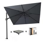 Challenger T2 zweefparasol 300x300 cm antraciet met 90 KG, Tuin en Terras, Ophalen of Verzenden, Nieuw