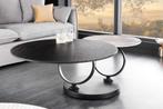 Draaibare salontafel DANCING RINGS zwart grijs beton, Huis en Inrichting, Tafels | Salontafels, Ophalen of Verzenden, Nieuw
