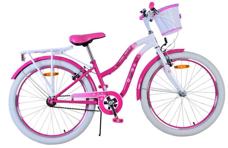 Volare Lovely Kinderfiets - Meisjes - 24 inch - Roze - Twee, Fietsen en Brommers, Fietsen | Meisjes, 24 inch, Nieuw, Verzenden
