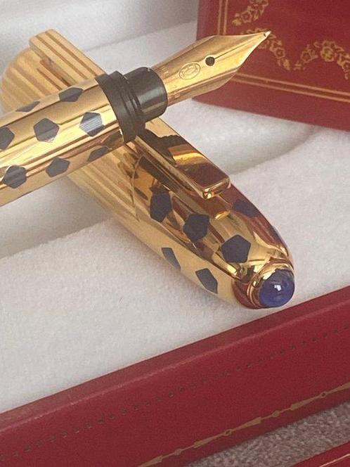 Cartier Panthere Fountain pen pennino in oro 18 kt 750 -, Verzamelen, Pennenverzamelingen