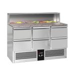 GGM Gastro | Saladette PREMIUM - 1368mm - 6 laden - met |, Verzenden