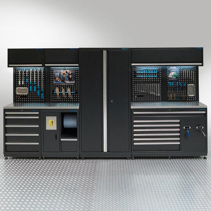 Datona Werkplaatsinrichting PREMIUM met RVS werkblad - 362, Doe-het-zelf en Verbouw, Werkbanken, Nieuw, Ophalen of Verzenden