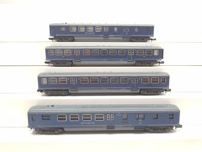 Minitrix N - 3020/3021 - Modeltrein personenwagen (4) - 4, Hobby en Vrije tijd, Modeltreinen | N-Spoor