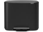 Brabantia Bo Prullenbak - 2-vaks - 11 + 23 liter - Matt, Huis en Inrichting, Woonaccessoires | Prullenbakken, Verzenden, Zo goed als nieuw