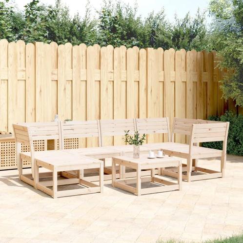 vidaXL 6-delige Loungeset massief grenenhout, Tuin en Terras, Tuinsets en Loungesets, Loungeset, Nieuw, 6 zitplaatsen, Verzenden